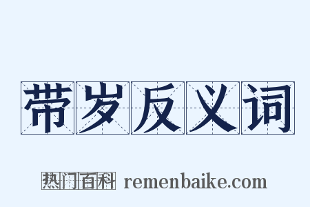 带岁反义词是什么意思的图片
